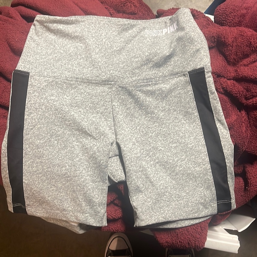 Never worn pink grey biker shorts size S